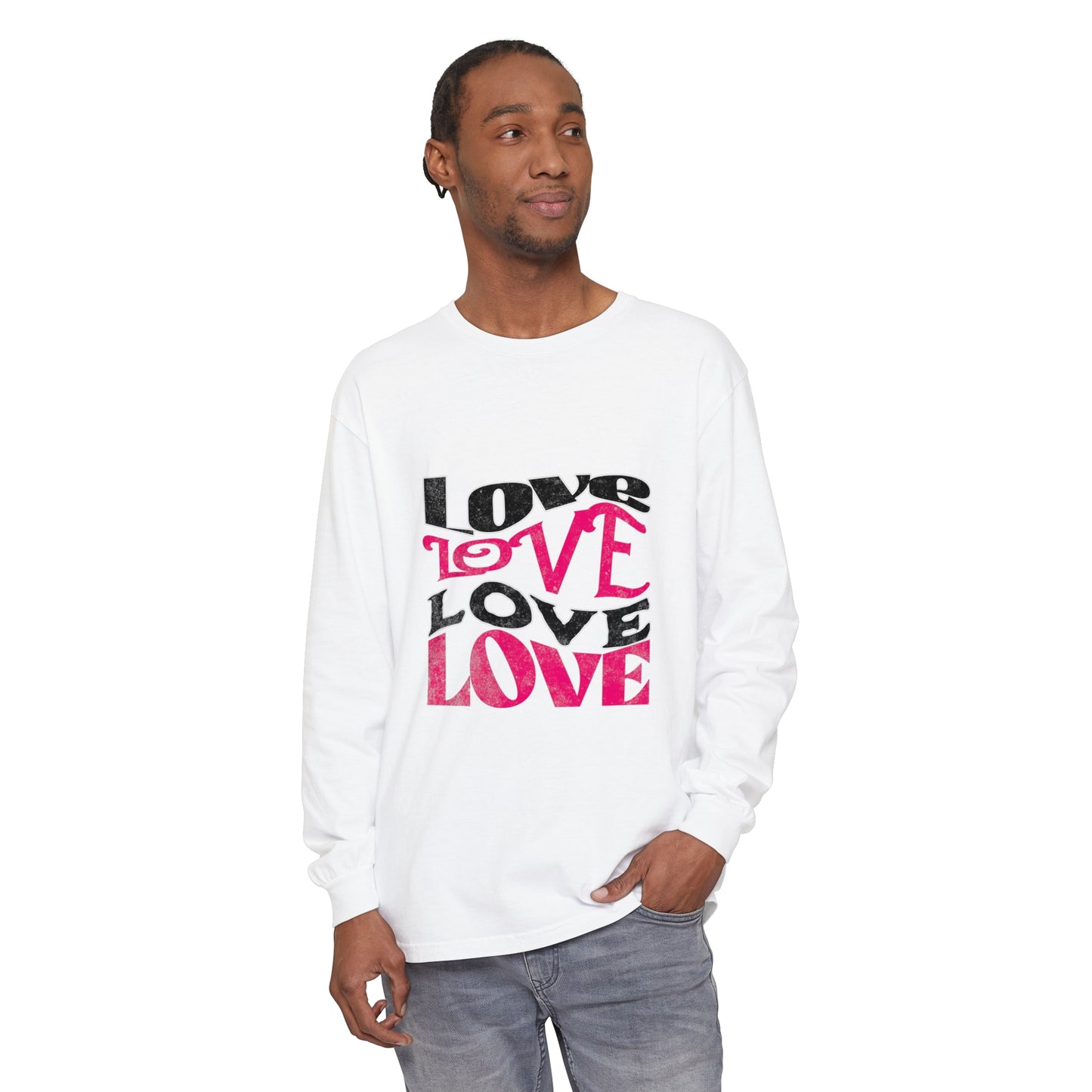 Love Typography - Romantic Long Sleeve T-Shirt