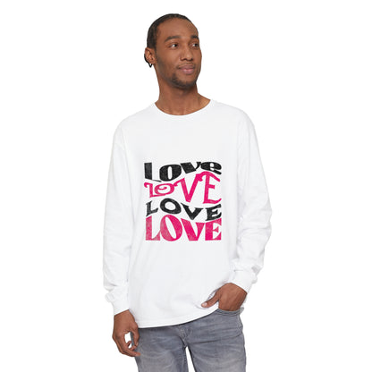 Love Typography - Romantic Long Sleeve T-Shirt