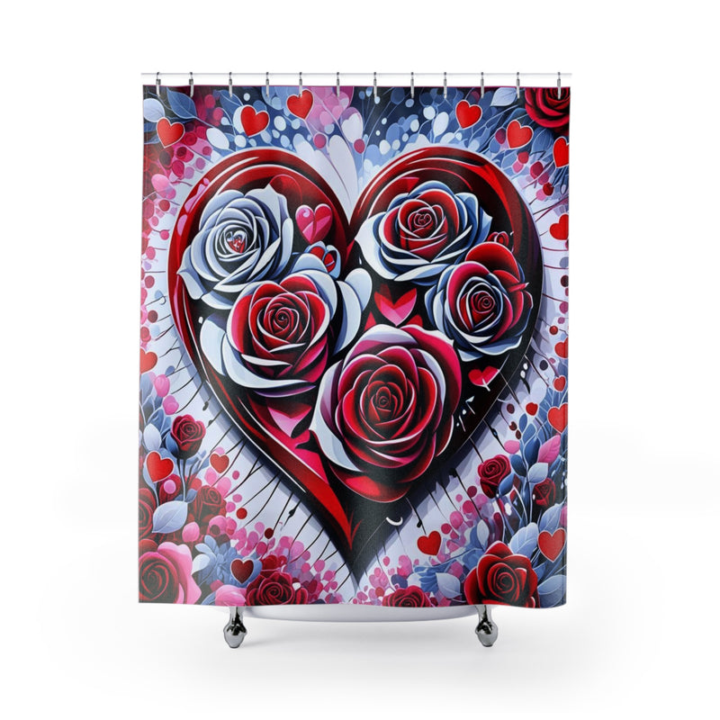 Rose Heart Shower Curtain