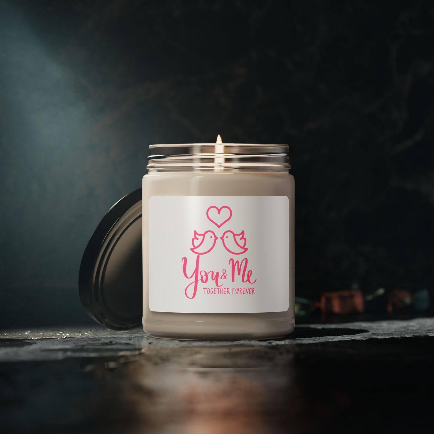 You and Me Together Forever - Scented Soy Candle, 9oz - Romantic or Wedding Gift