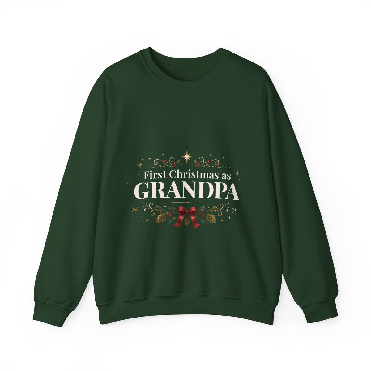 First Christmas as Grandpa Crewneck Sweatshirt | First Time Grandpa Christmas Gift