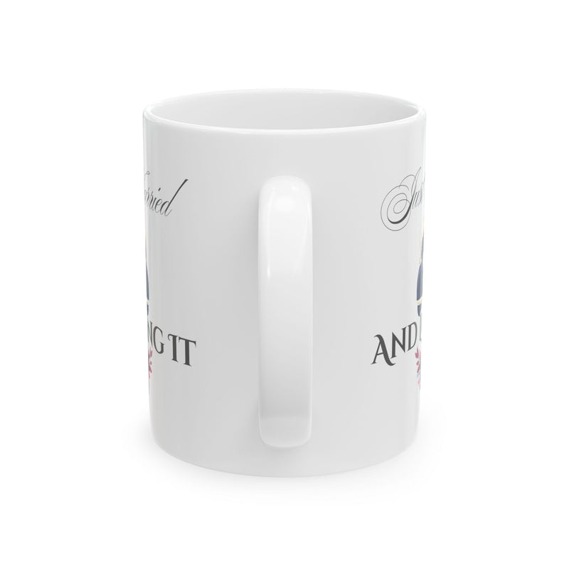 Just Married and Loving It - Romantic Wedding Coffee Mug