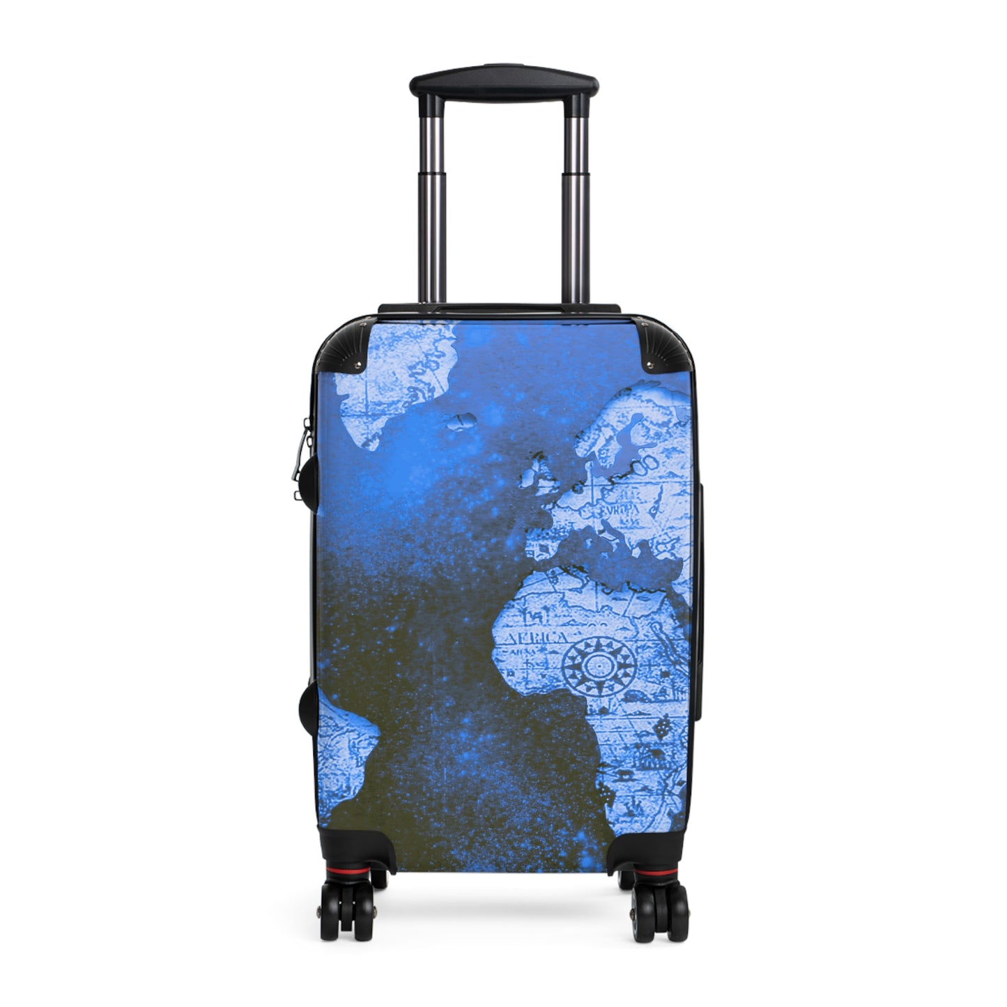 Blue World Map Suitcase