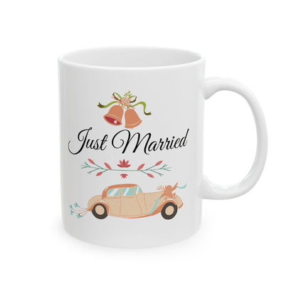 Just Married Ceramic Mug, (11oz, 15oz)