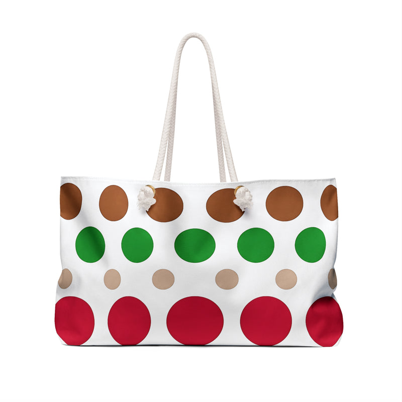 Colorful Polka Dot Weekender Bag
