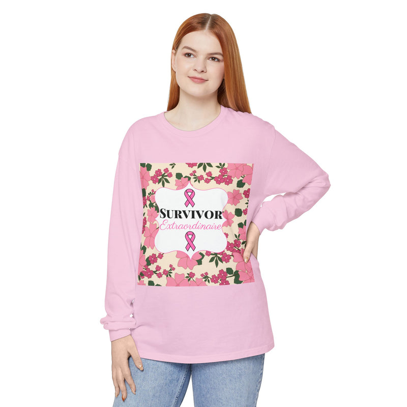 Survivor Extraordinaire - Breast Cancer Survivor Long Sleeve T-Shirt