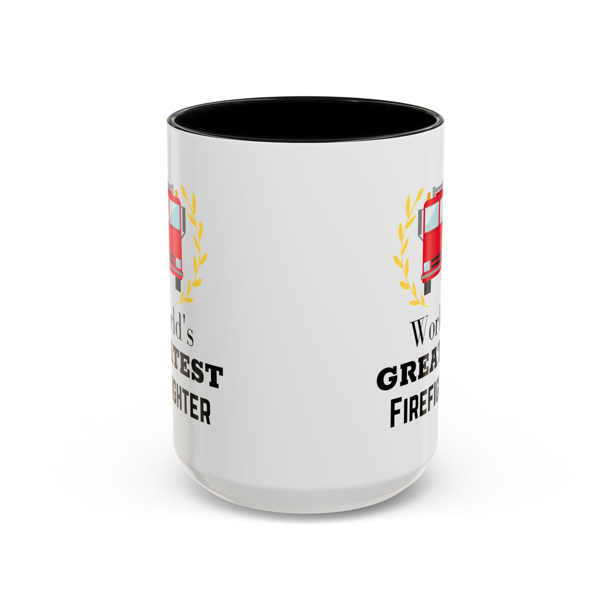 World's Greatest Firefighter Accent Coffee Mug - Firefighter Gift