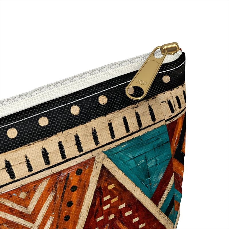Abstract Geometric Warrior Pattern Accessory Pouch