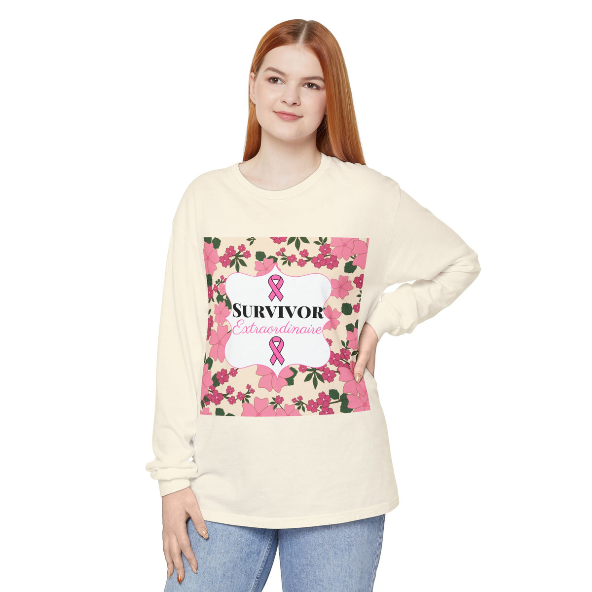 Survivor Extraordinaire - Breast Cancer Survivor Long Sleeve T-Shirt