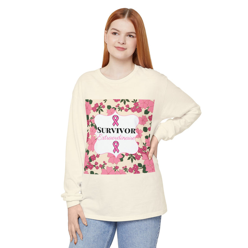 Survivor Extraordinaire - Breast Cancer Survivor Long Sleeve T-Shirt