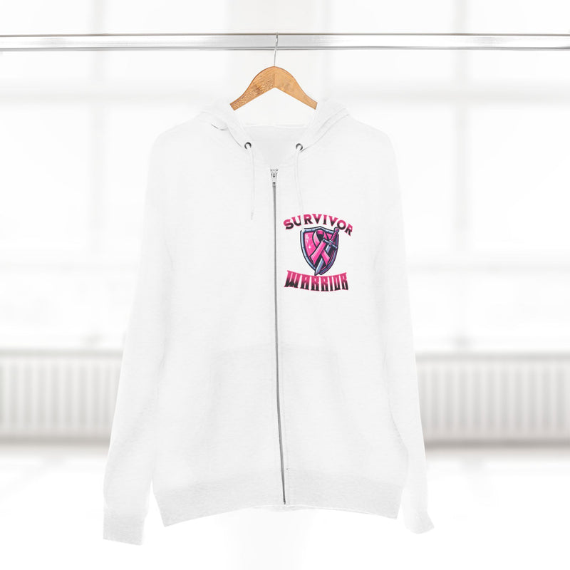 Survivor Warrior - Breast Cancer Survivor Zip Hoodie