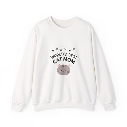 World's Best Cat Mom Sweatshirt - Cute Cat Lover Gift