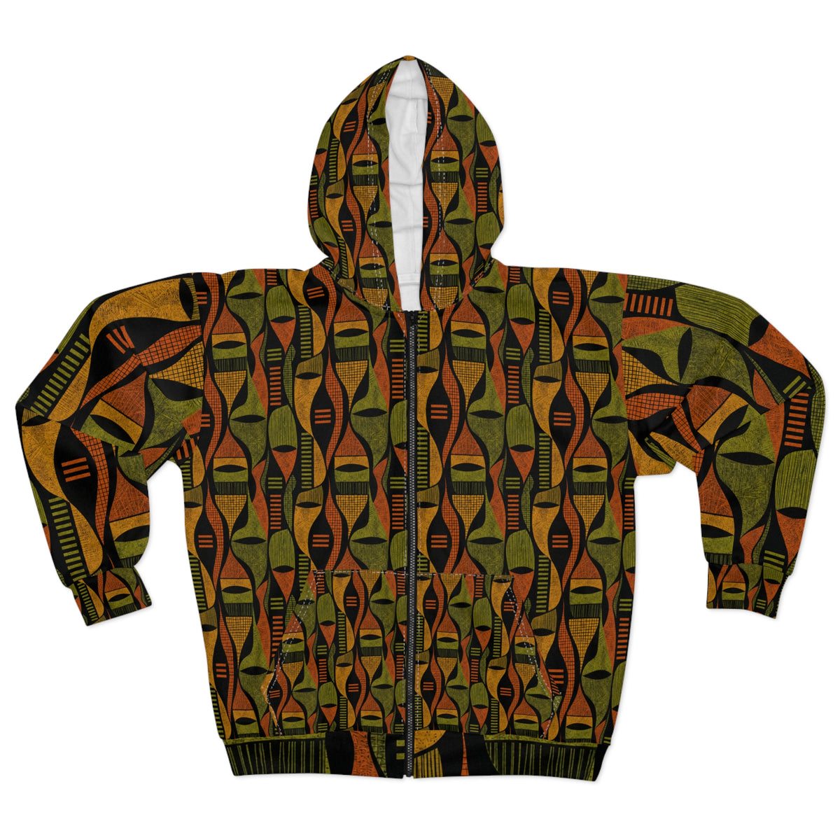 Abstract Shapes Unisex Zip Hoodie (AOP)