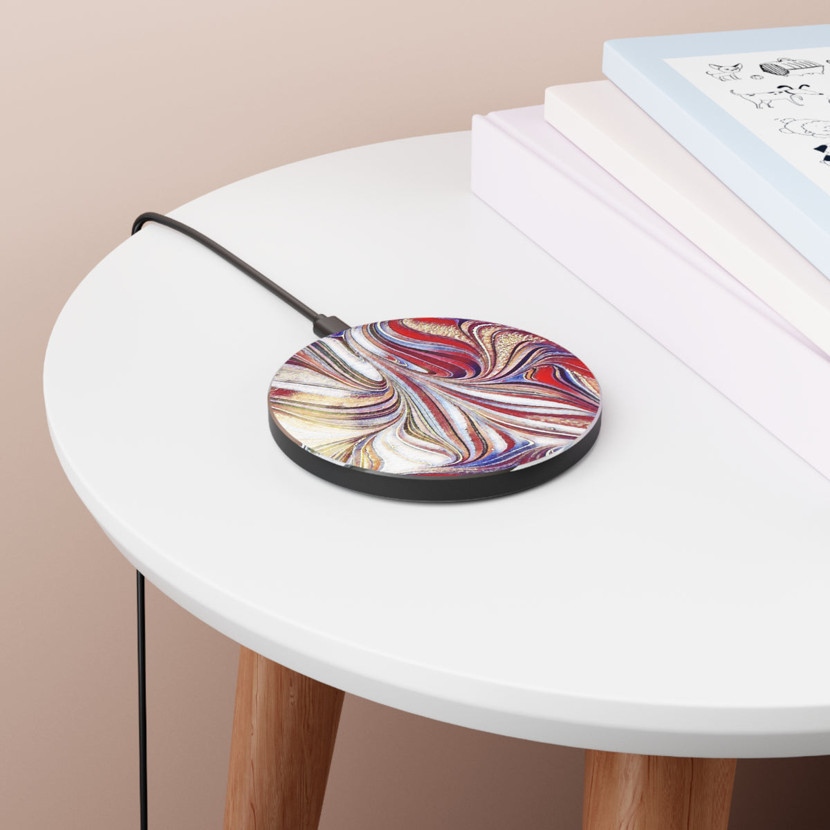 Abstract Acrylic Swirl Wireless Charger