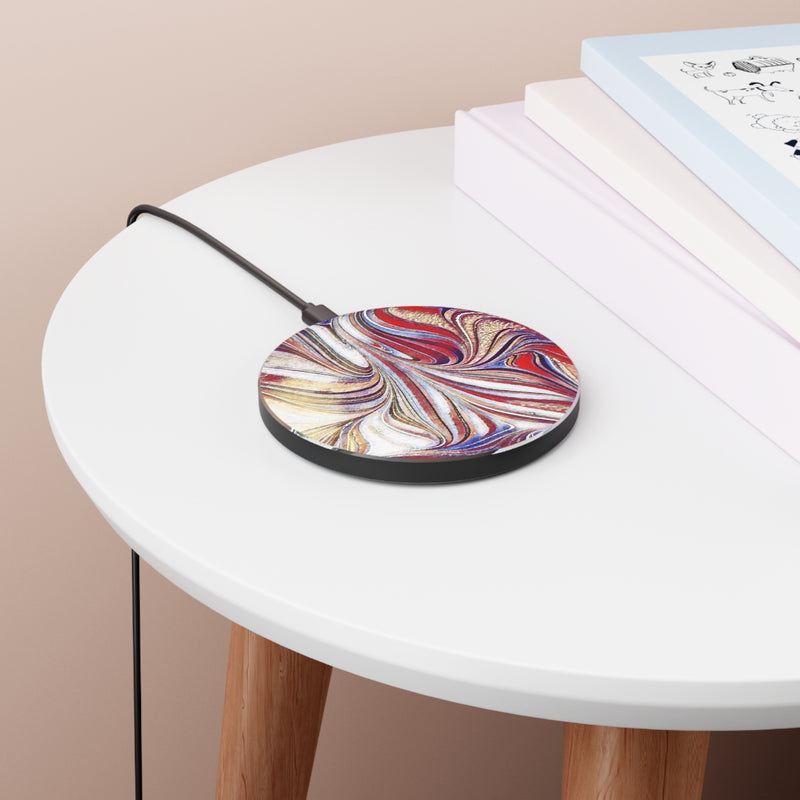 Abstract Acrylic Swirl Wireless Charger