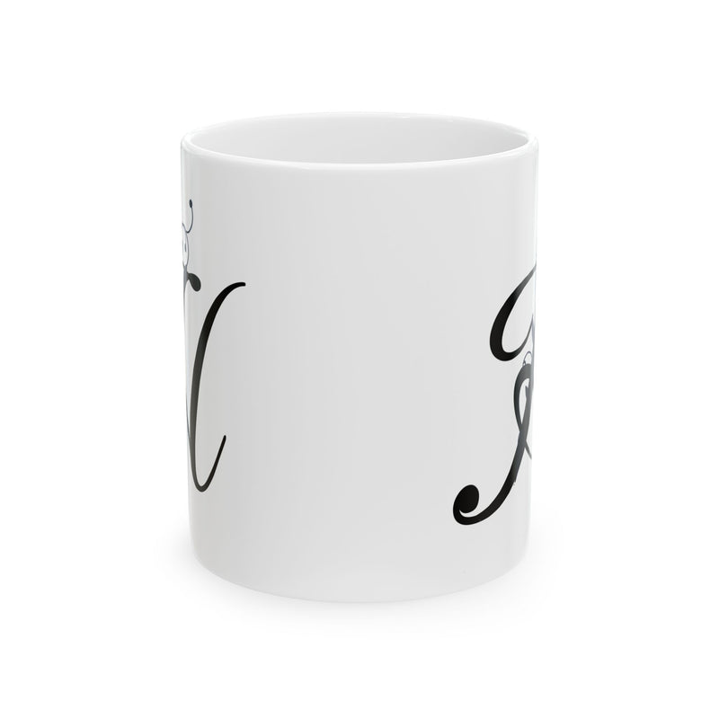 Letter "H" Decorative Monogram Design Coffee Mug