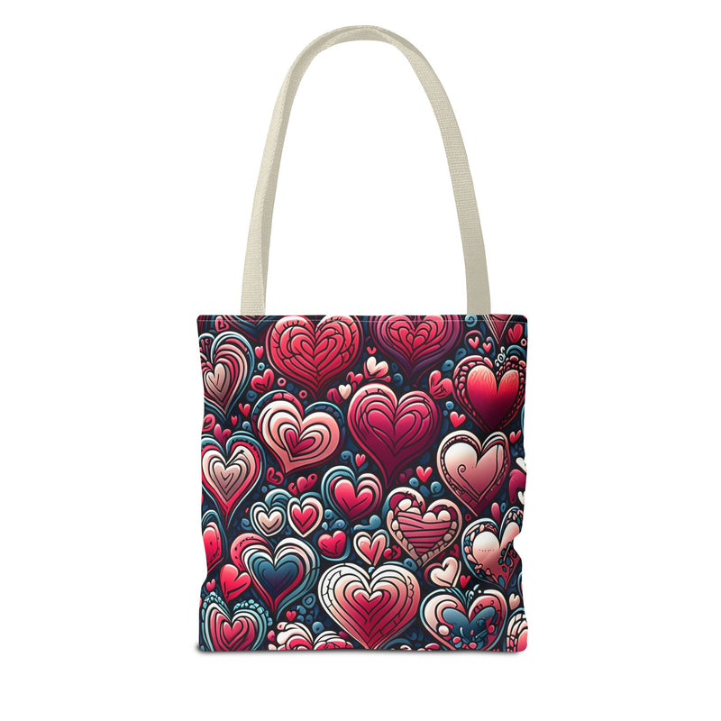 Decorative Heart Pattern - Romantic Tote Bag