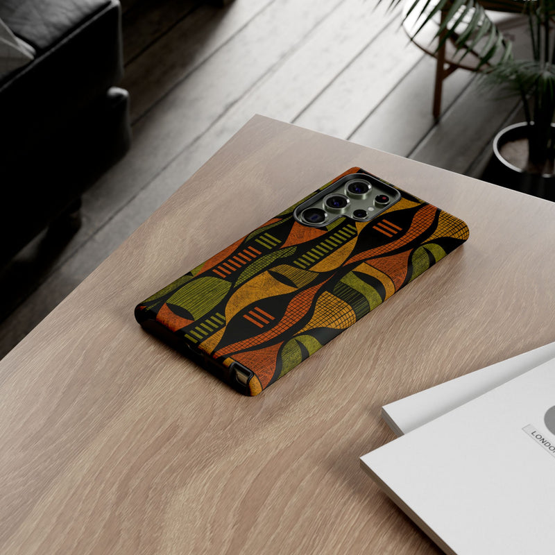 Geometric African-Inspired Tough Phone Case