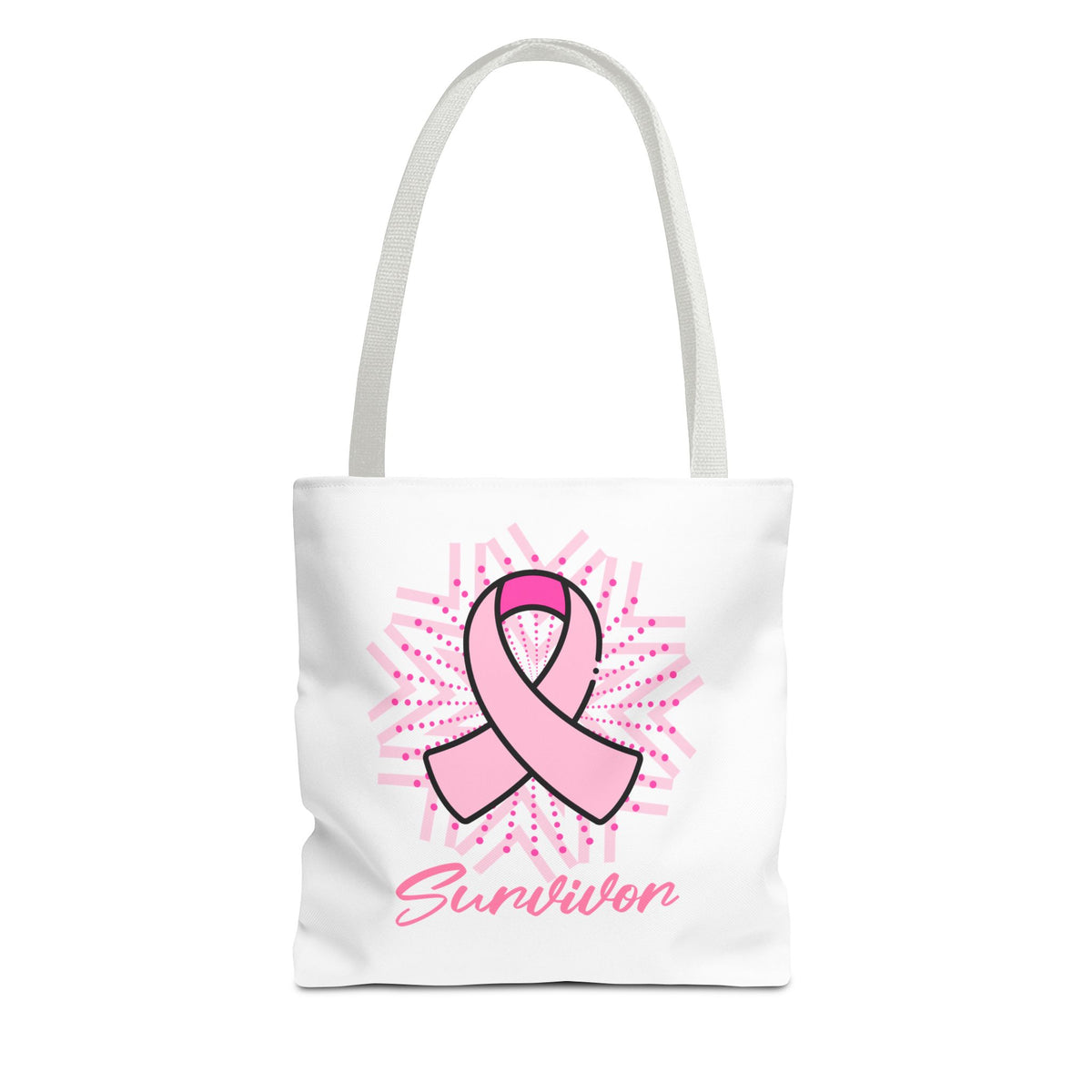 Breast Cancer Survivor Tote Bag – Pink Ribbon Survivor AOP Tote