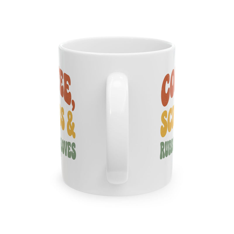 Coffee, Scents & Rubbies Retro Ceramic Mug — Funny Coffee Lover Gift (11oz, 15oz)