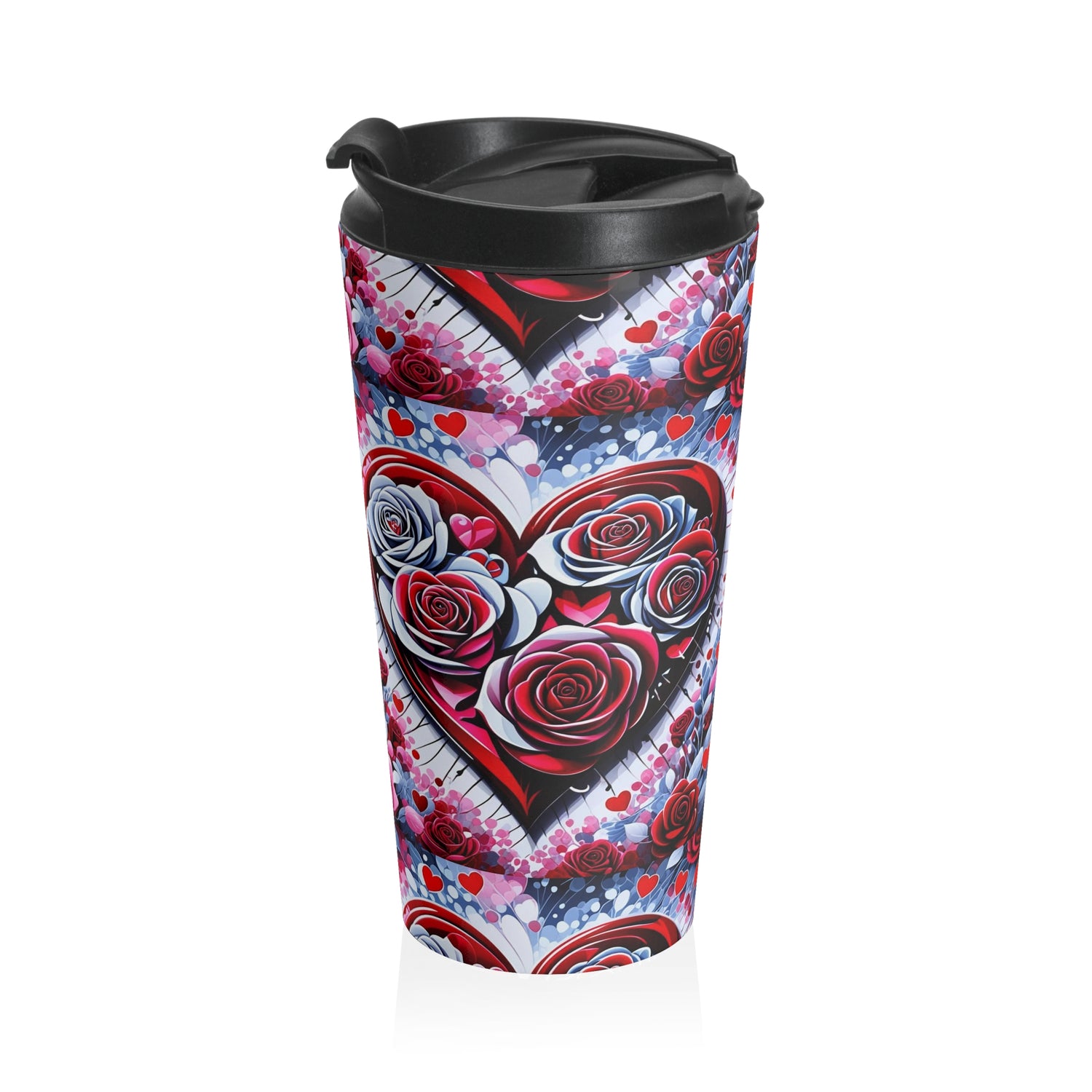 Rose Heart -Stainless Steel Travel Mug