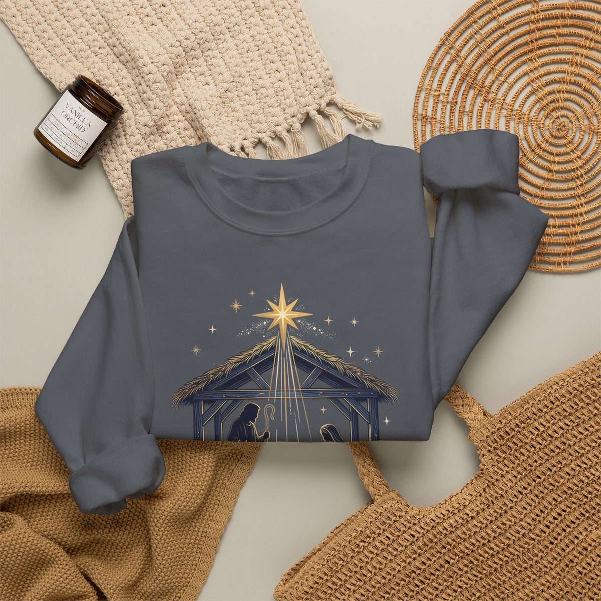 Oh Holy Night Nativity Christmas Sweatshirt