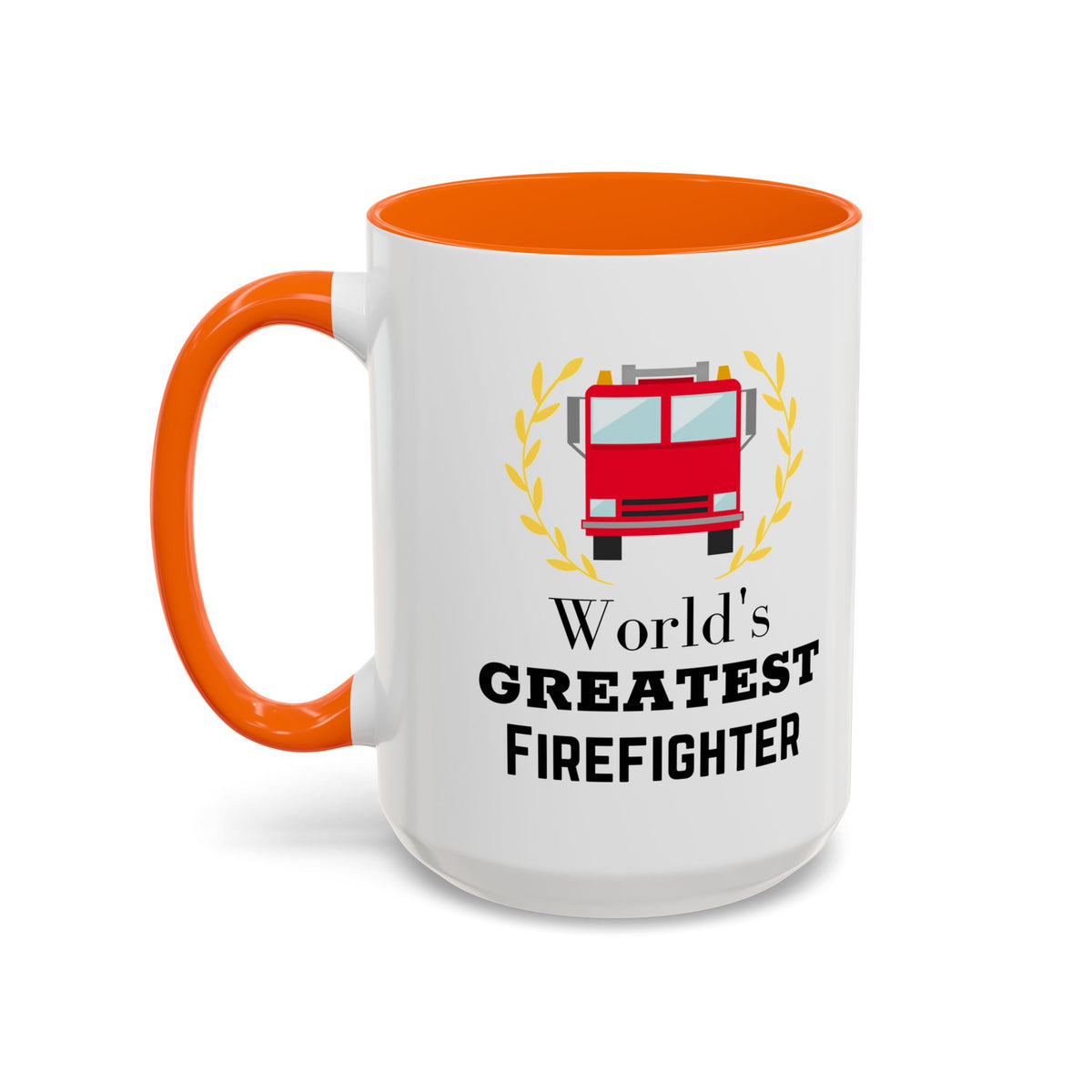 World's Greatest Firefighter Accent Coffee Mug - Firefighter Gift