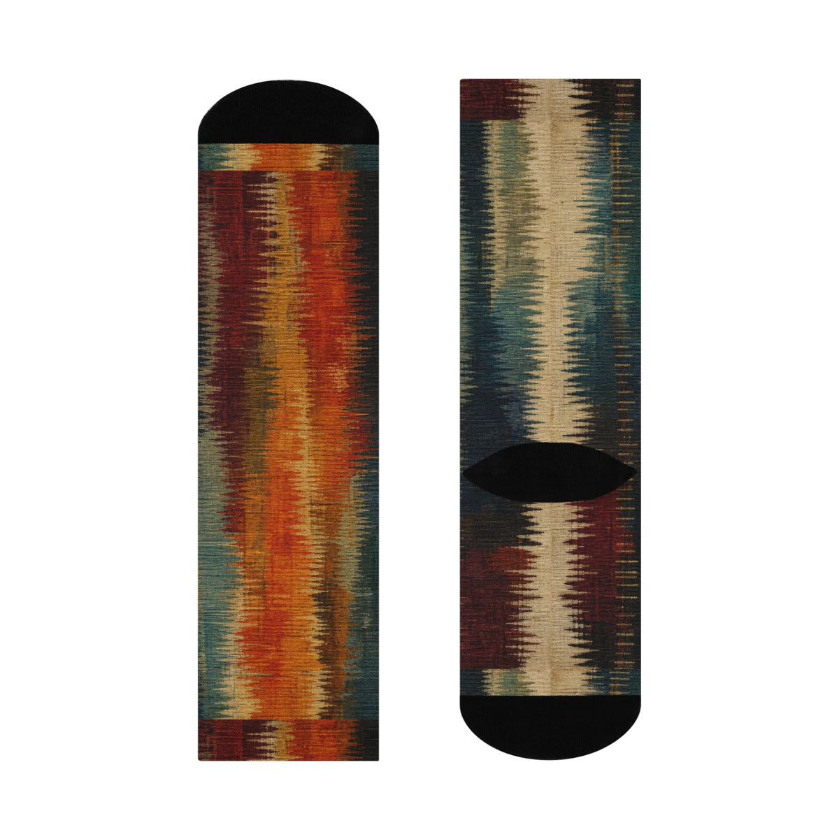 Abstract Paint Cushioned Crew Socks