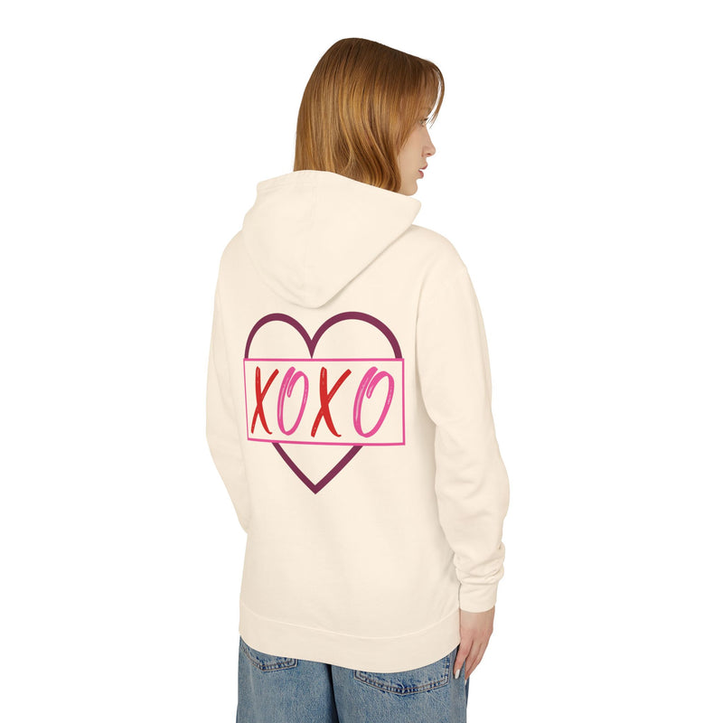 XOXO Romantic Unisex Lightweight Hooded Sweatshirt