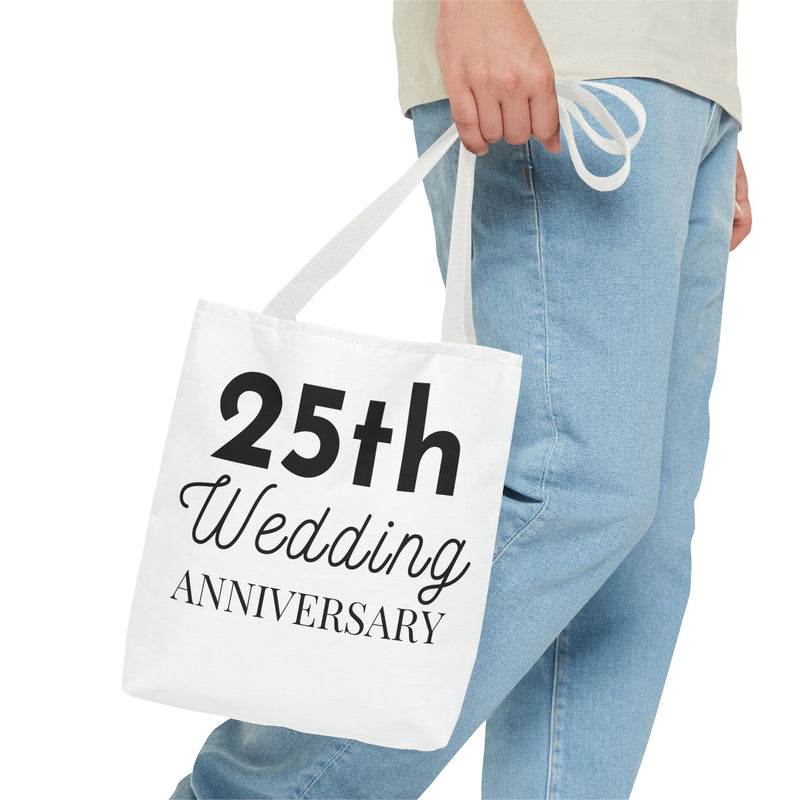 25th Wedding Anniversary Tote Bag - Anniversary Gift for Couples