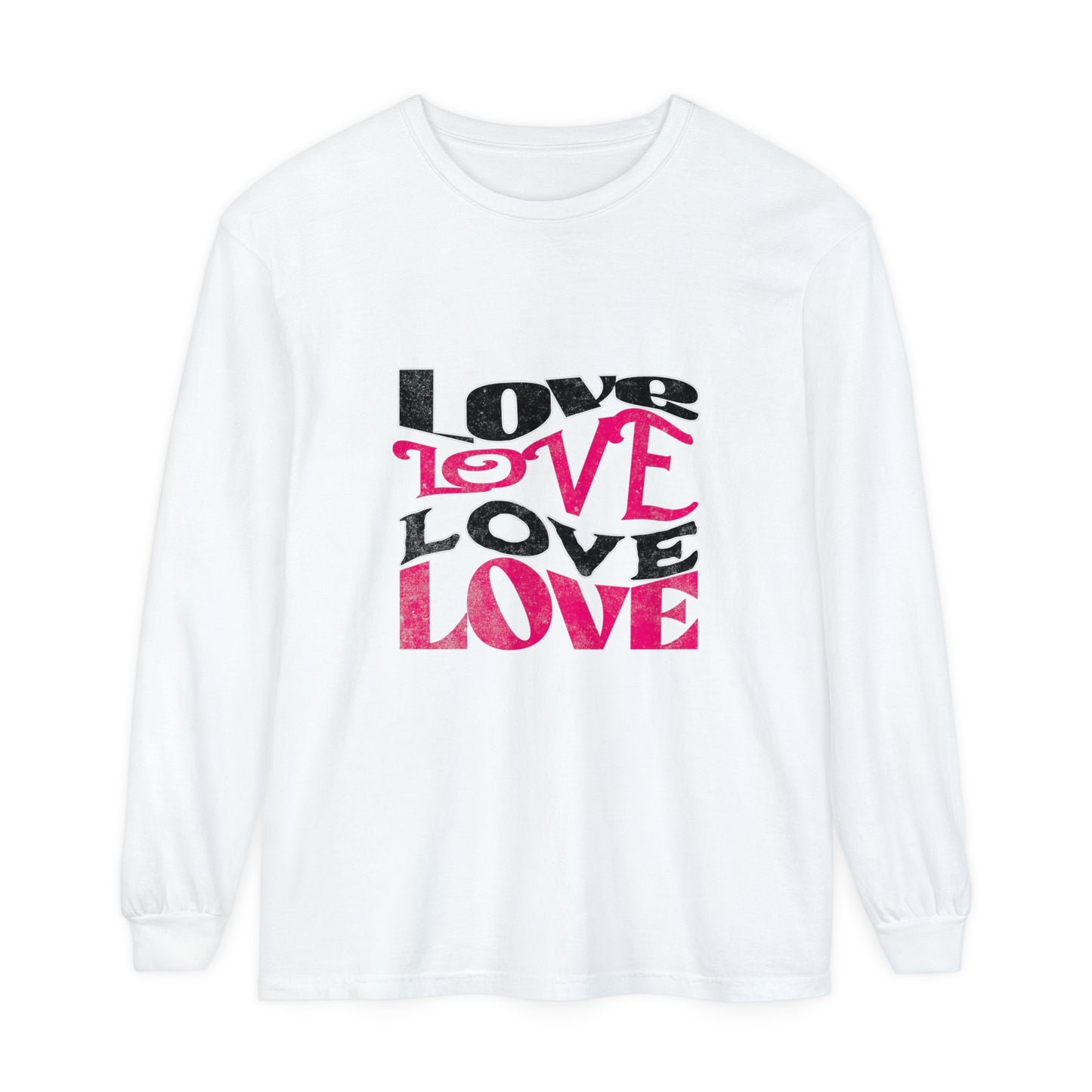 Love Typography - Romantic Long Sleeve T-Shirt