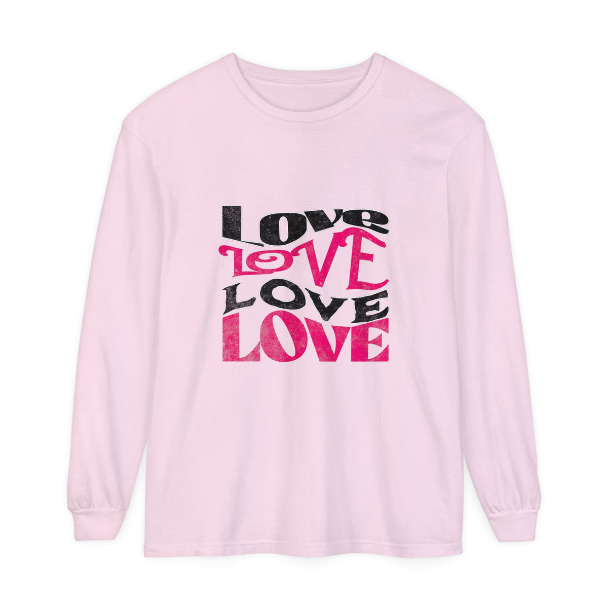 Love Typography - Romantic Long Sleeve T-Shirt
