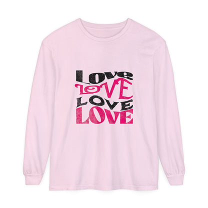 Love Typography - Romantic Long Sleeve T-Shirt