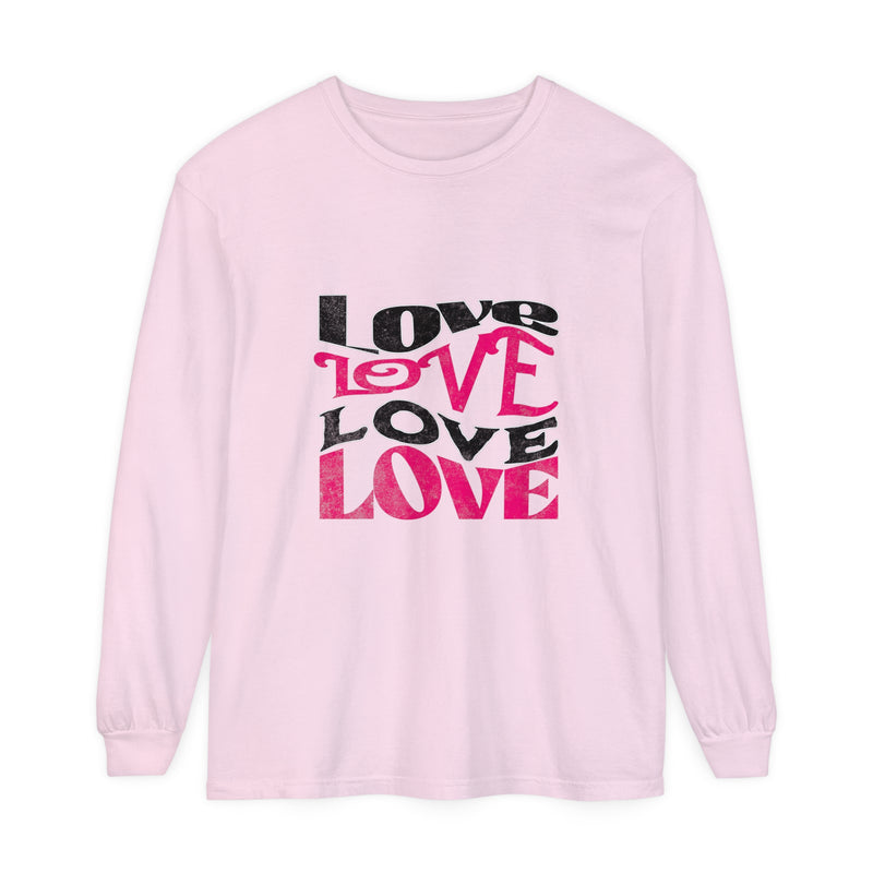 Love Typography - Romantic Long Sleeve T-Shirt