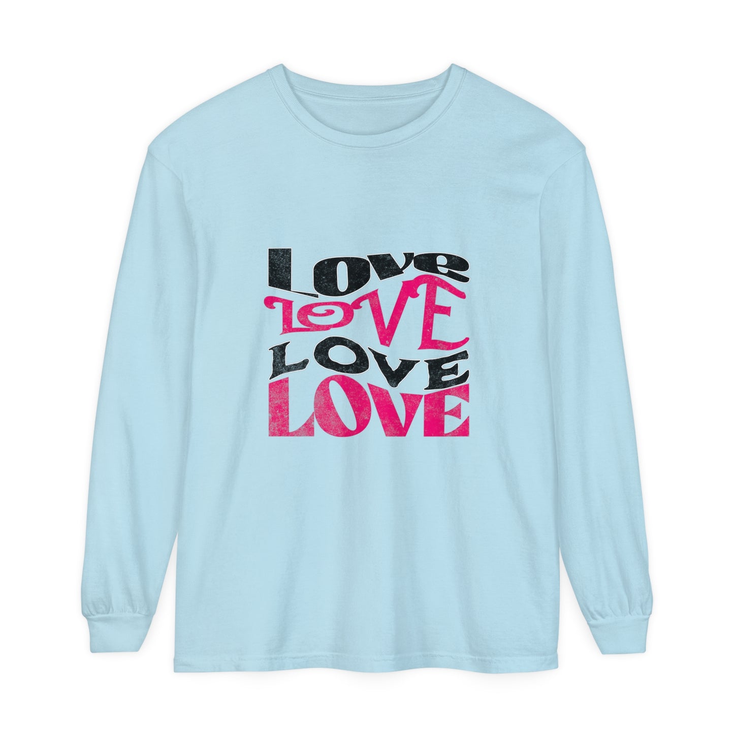 Love Typography - Romantic Long Sleeve T-Shirt