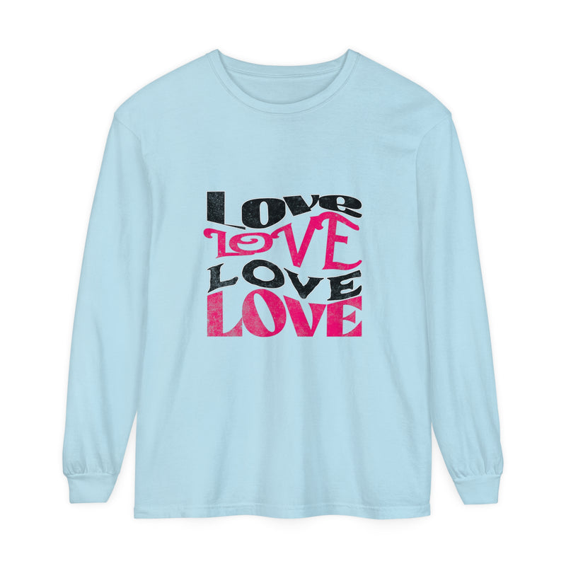 Love Typography - Romantic Long Sleeve T-Shirt