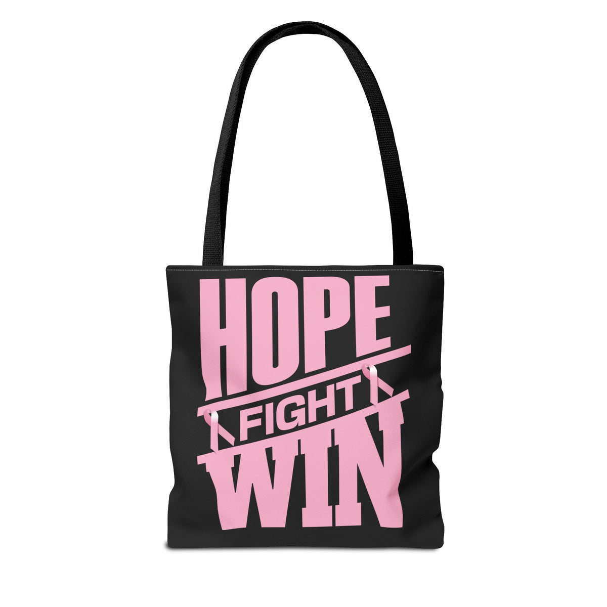 Hope, Fight, Win - Breast Cancer Survivor Tote Bag