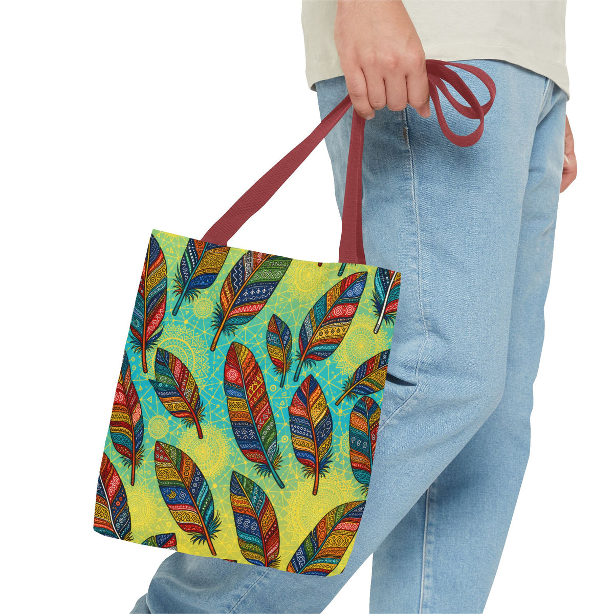 Boho Feathers Tote Bag (AOP)