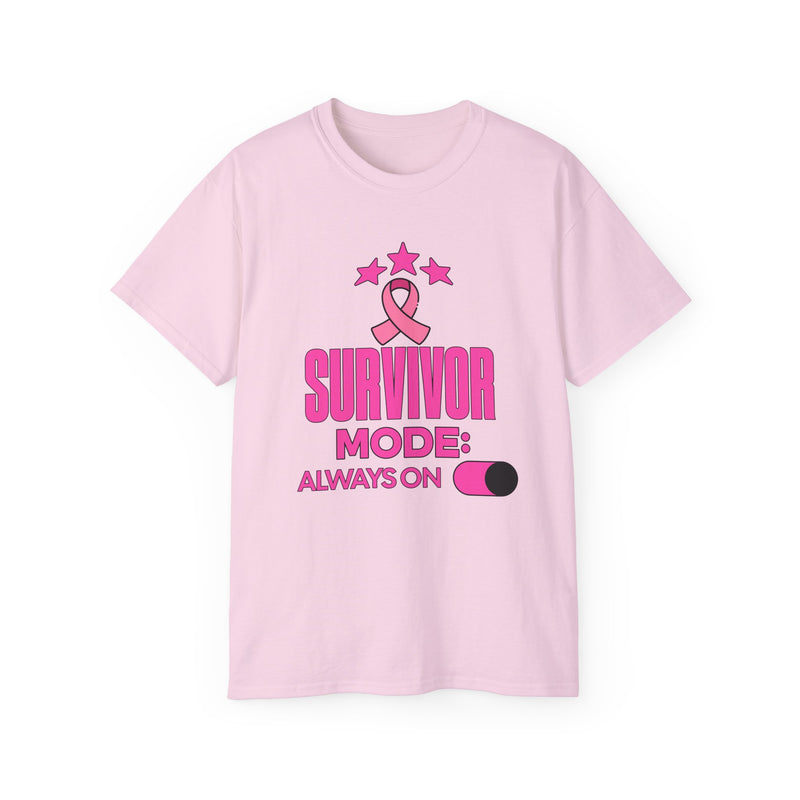Survivor Mode: Always On -  Breast Cancer Survivor Ultra Cotton T-Shirt