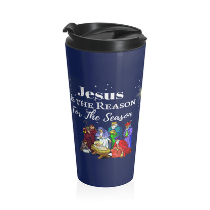 "Jesus is the Reason..." Stainless Steel Travel Mug