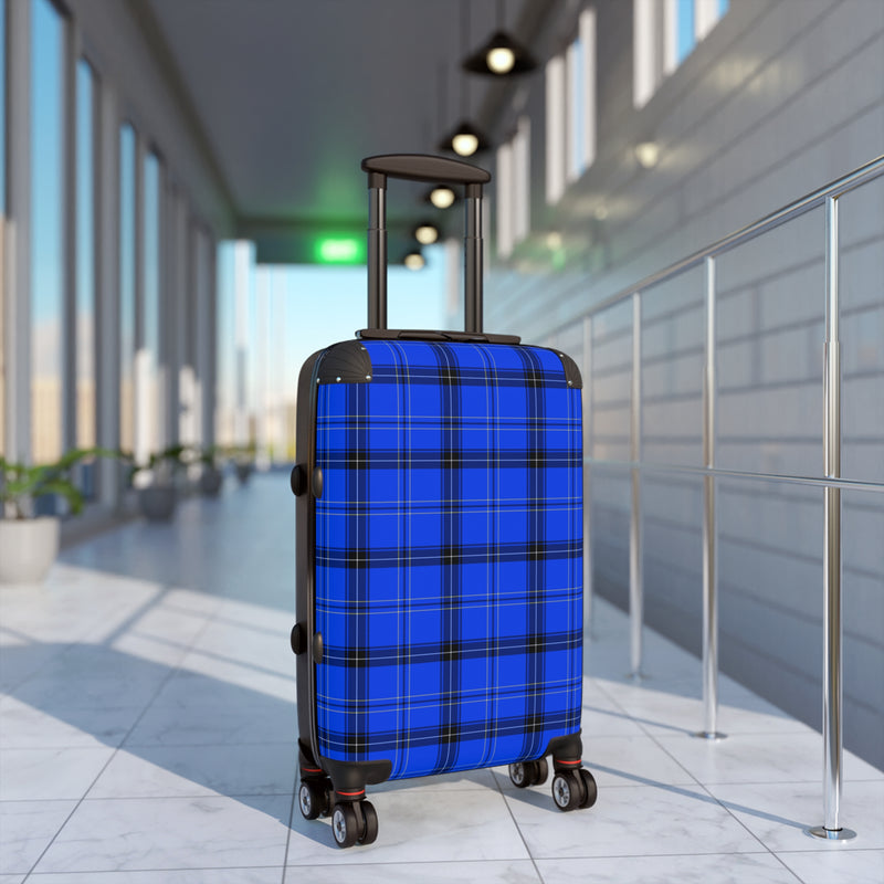Blue Plaid Pattern Suitcase