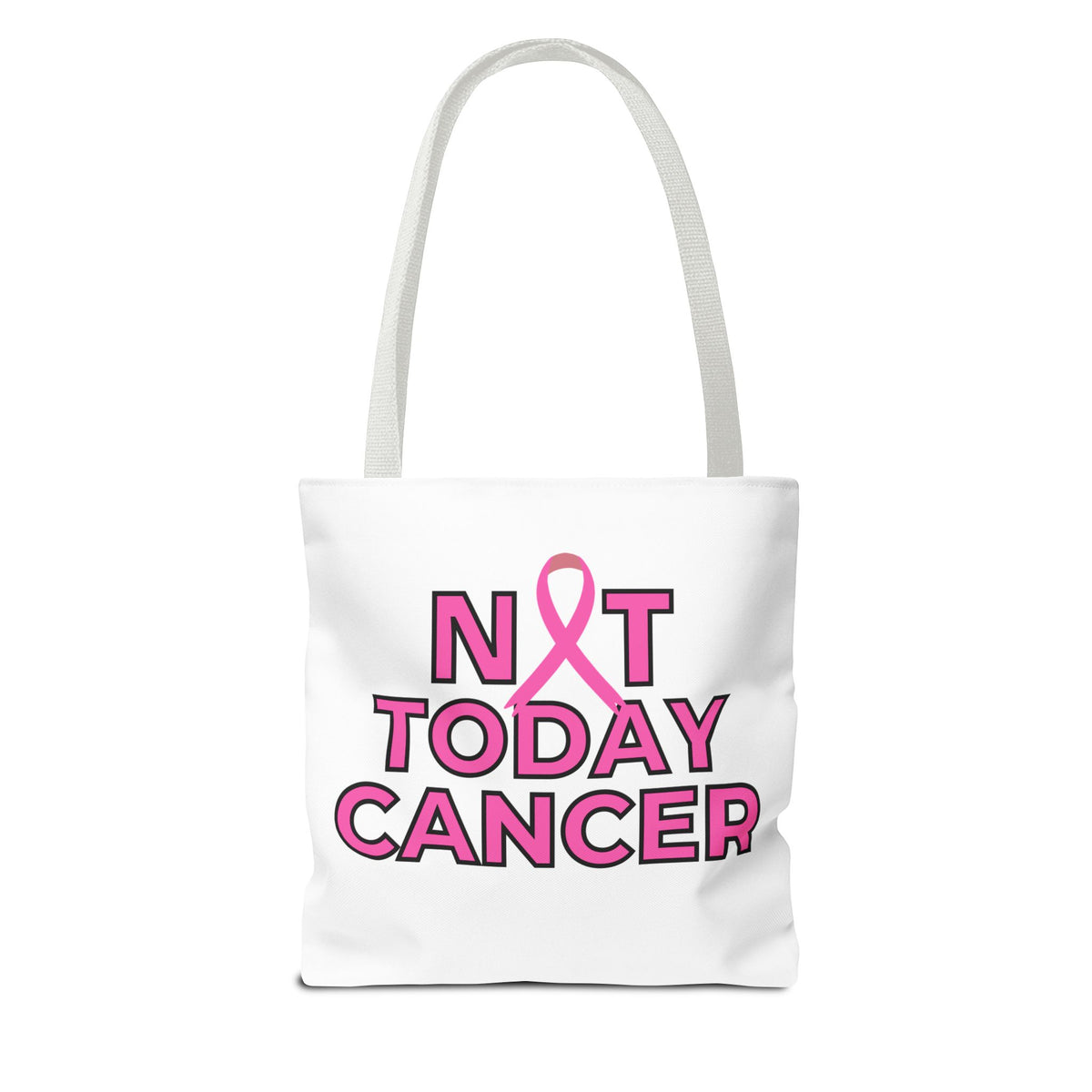 Not Today Cancer Pink Ribbon Tote Bag – Breast Cancer Awareness Tote
