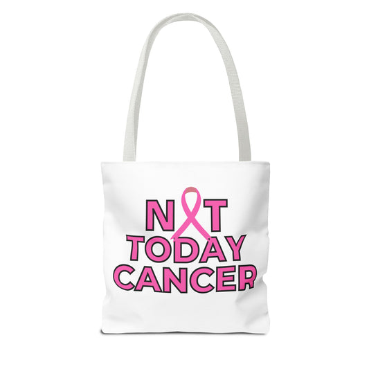Not Today Cancer Pink Ribbon Tote Bag – Breast Cancer Awareness Tote