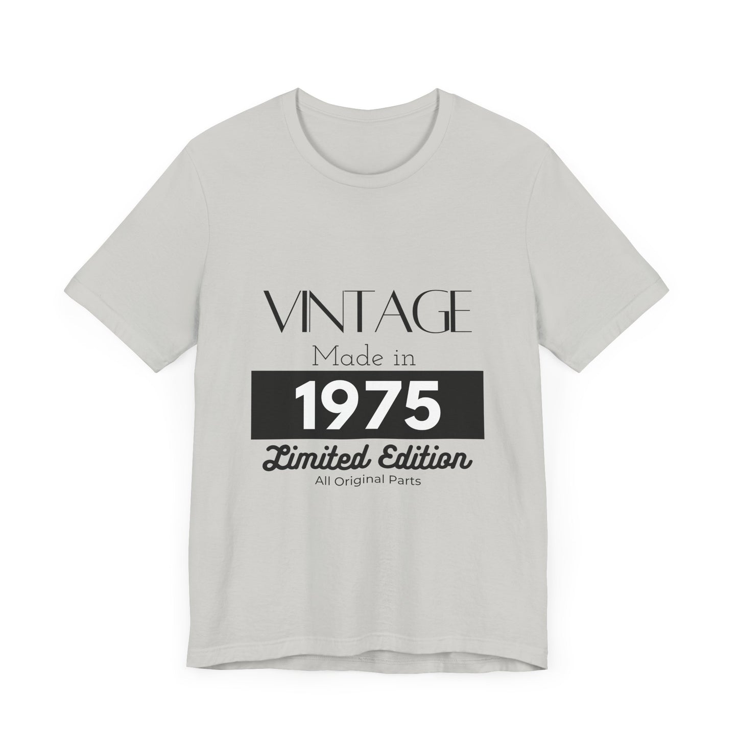 Personalized Custom Year "Vintage Limited Edition" Birthday Unisex Jersey Short Sleeve Tee