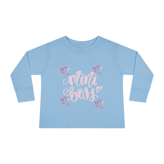 Mini Boss - Girl Toddler Long Sleeve Tee