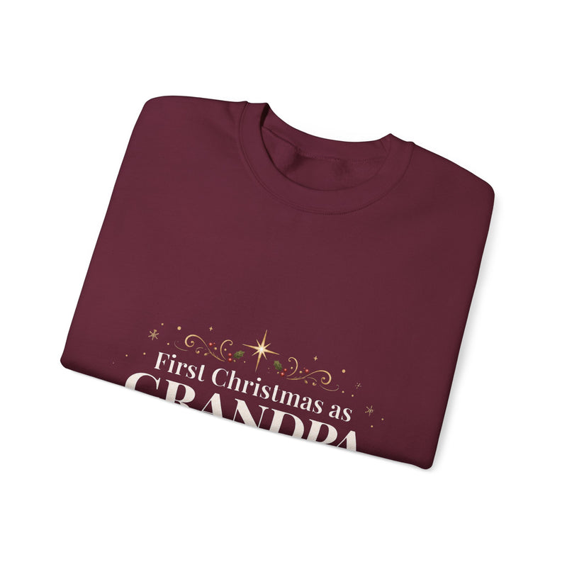First Christmas as Grandpa Crewneck Sweatshirt | First Time Grandpa Christmas Gift