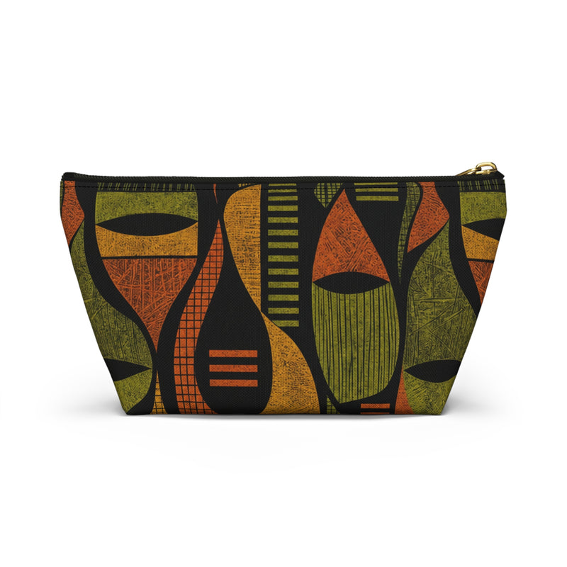 Retro Abstract Geometric Accessory Pouch