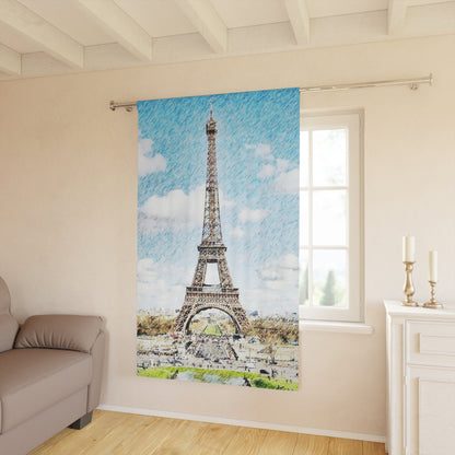 Eiffel Tower Window Curtains (1 Piece)