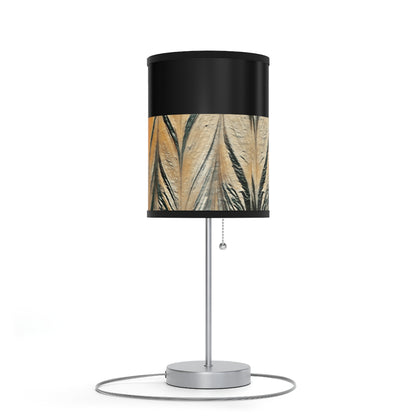 Abstract Gold Acrylic Design Lamp on a Stand, US|CA plug