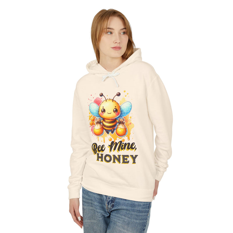 Bee Mine Honey - Romantic Unisex Lightweight Hooded Sweatshirt
